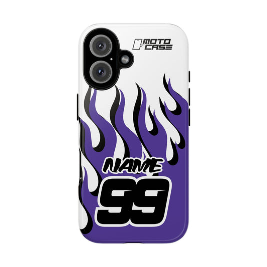 Motocross Phone Case — Flames White
