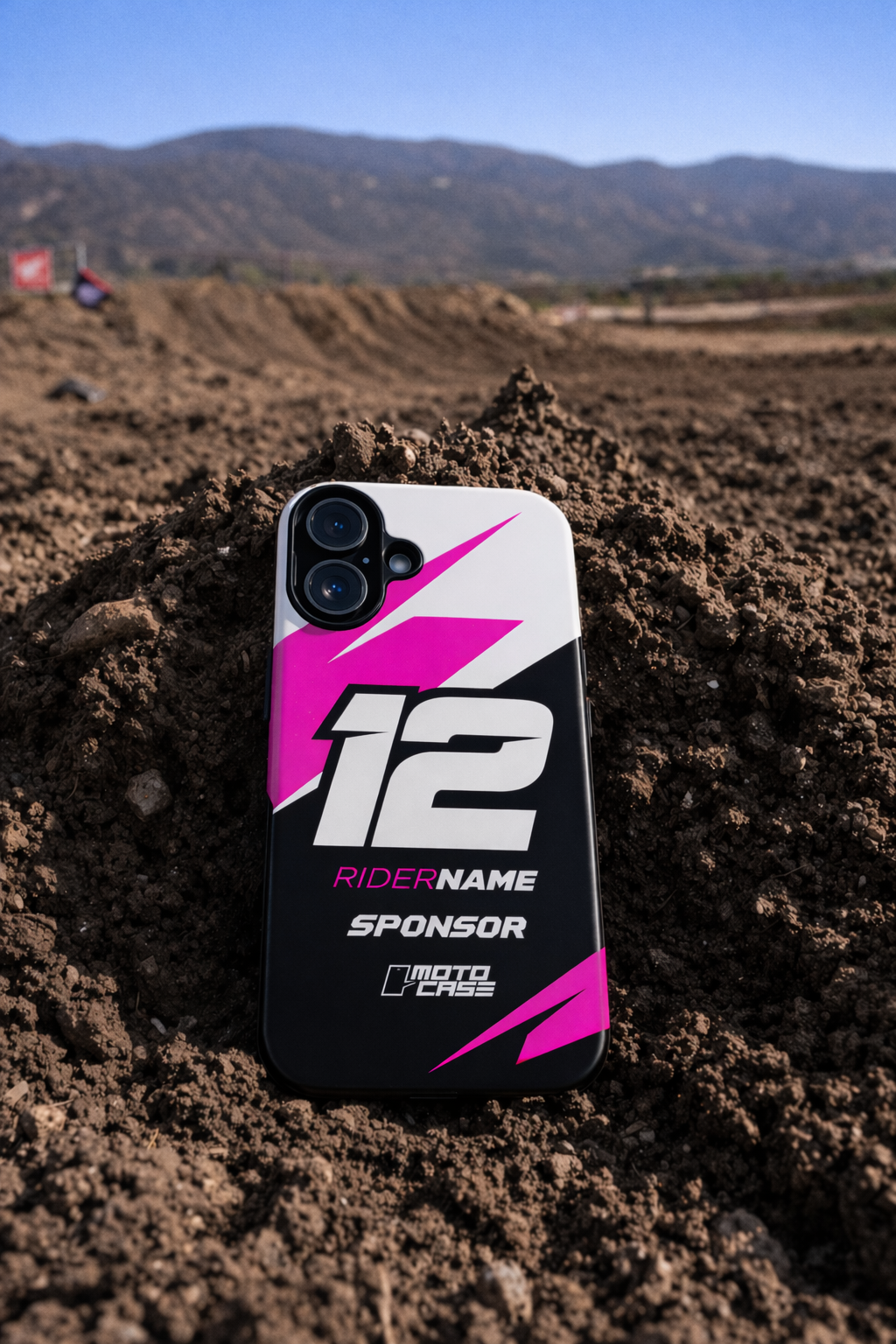 Motocross Phone Case — Burst Pink