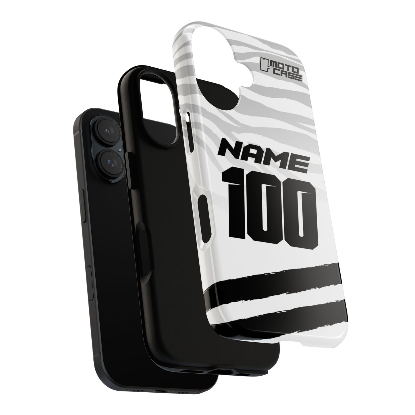 Motocross Phone Case — Zebra White